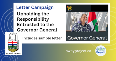 Letter Campaign | by Connie Shields, Unlock Alberta | Upholding the Responsibility Entrusted to the Governor General