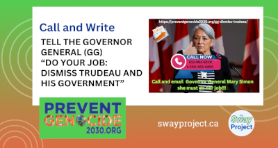 Letter Campaign | Tell the Governor General (GG) "Do Your Job: Dismiss Trudeau and his Government