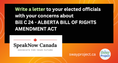 Letter: ALBERTA BILL OF RIGHTS AMENDMENT ACT, 2024