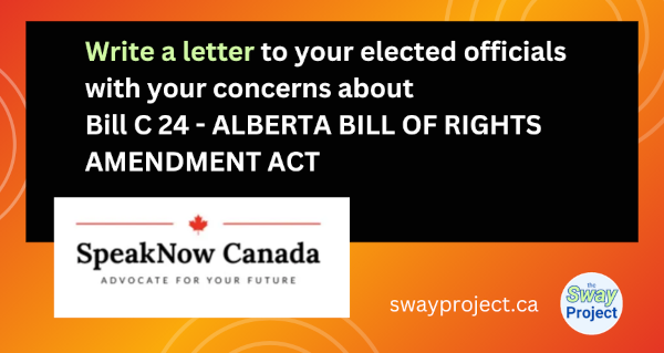 Letter: ALBERTA BILL OF RIGHTS AMENDMENT ACT, 2024