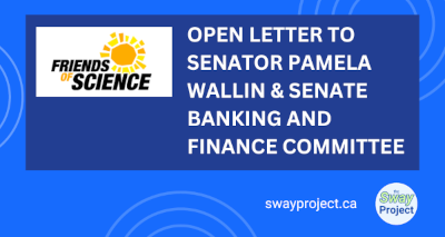 Friends of Science: LETTER TO SENATE BANKING AND FINANCE COMMITTEE