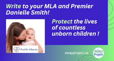 Letter: Write to Danielle Smith - Protecting Unborn Children!
