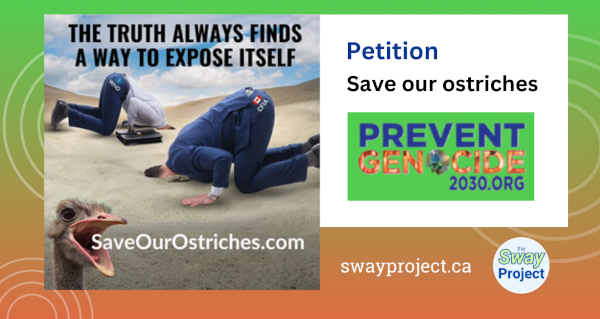 Petition | By Prevent Genocide 2030 | Save our ostriches 